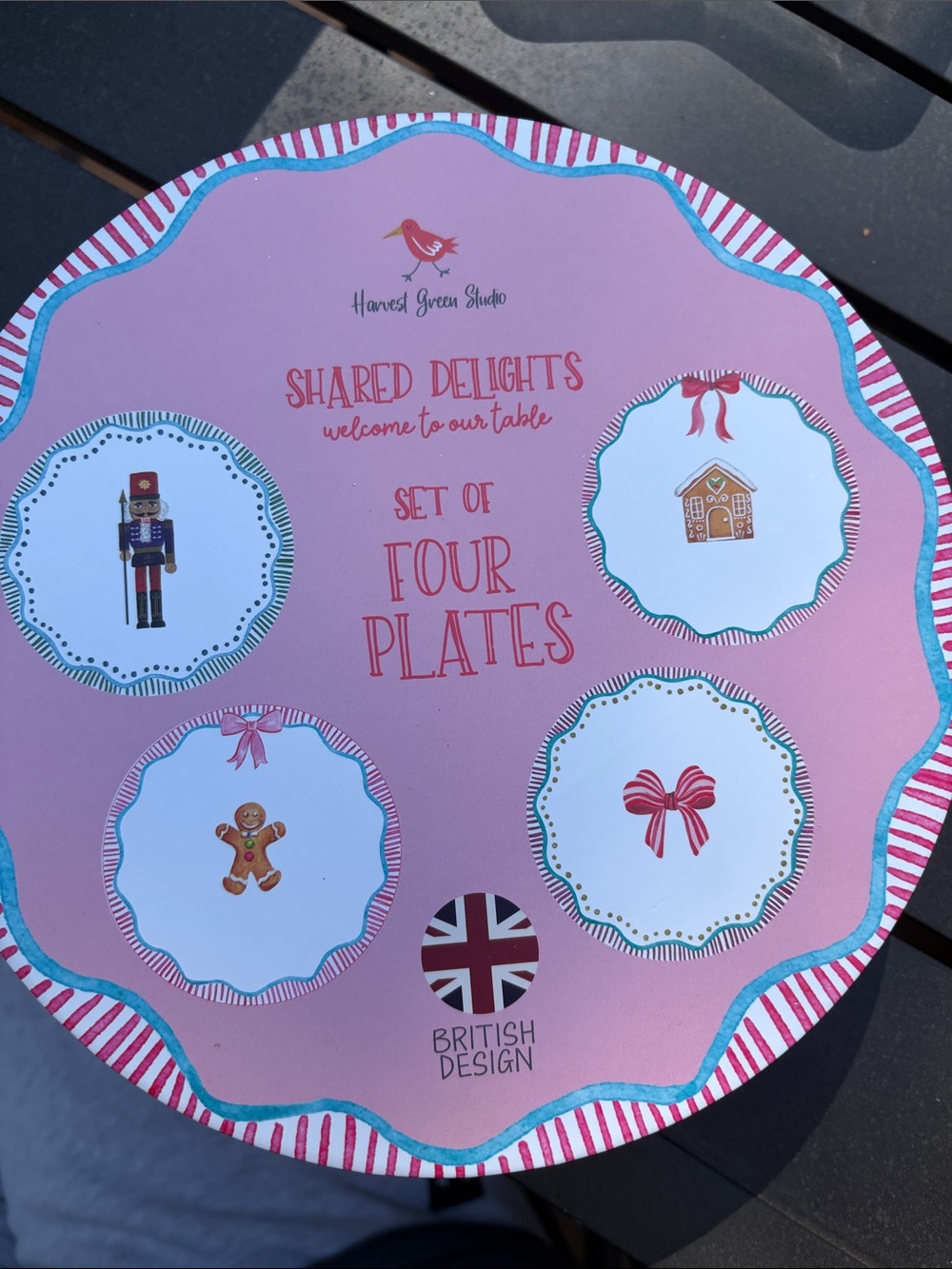 Holiday "Shared Delights" Set of Four Appetizer Plates
